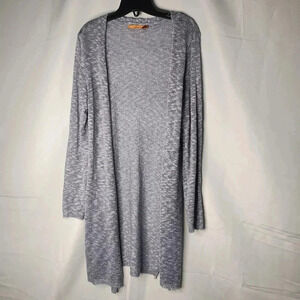 Belldini Open Front Lightweight Sweater Size S Gray